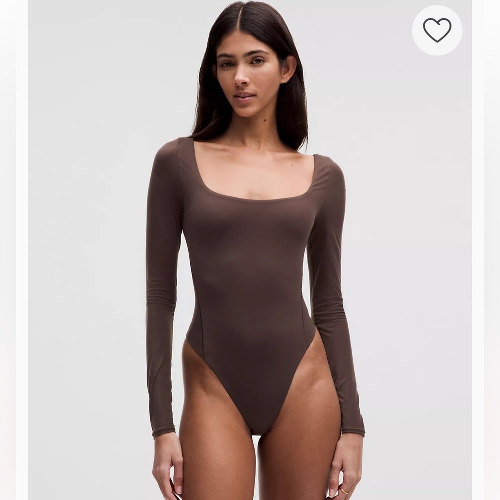 Wundermost Ultra-Soft Nulu Square-Neck Long-Sleeve Bodysuit
